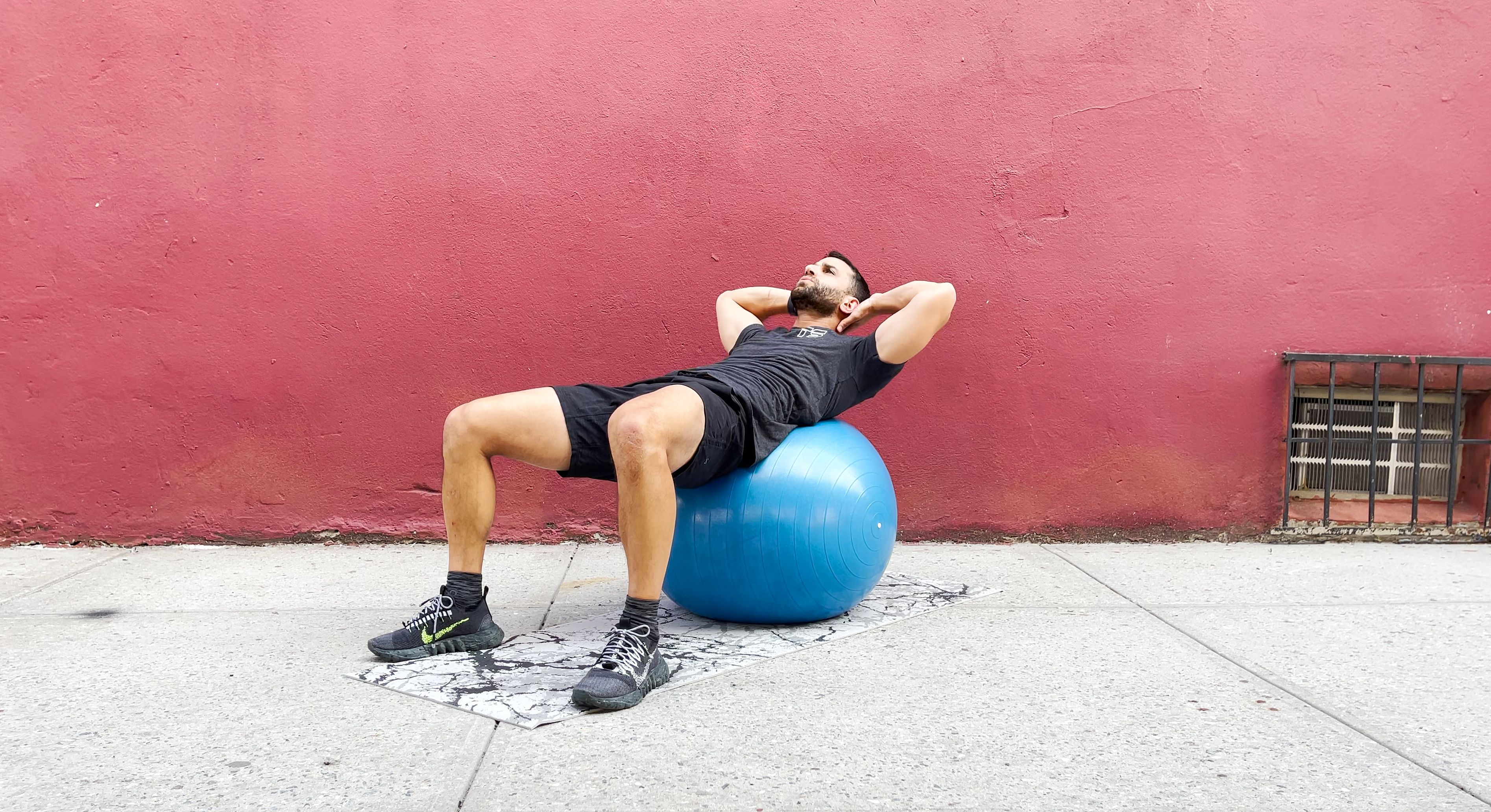 exercise ball crunch