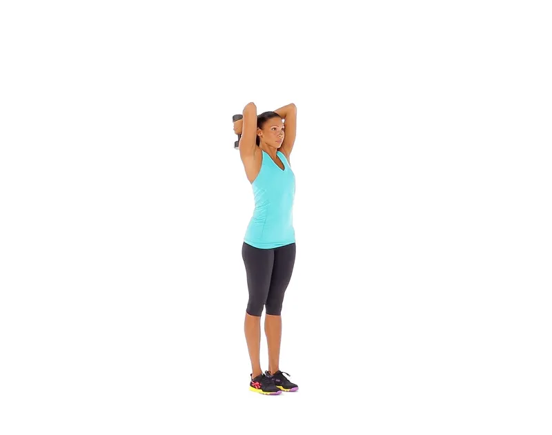 standing dumbbell triceps extension