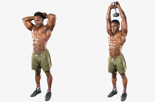 dumbbell tricep extension -pronated grip
