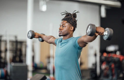 dumbbell raise