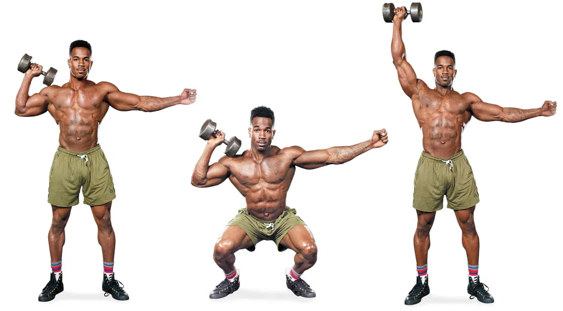 dumbbell one-arm shoulder press