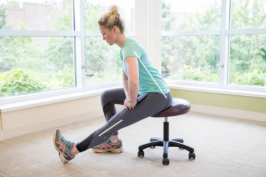 seated floor hamstring stretch
