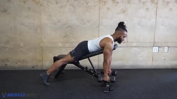 dumbbell incline row