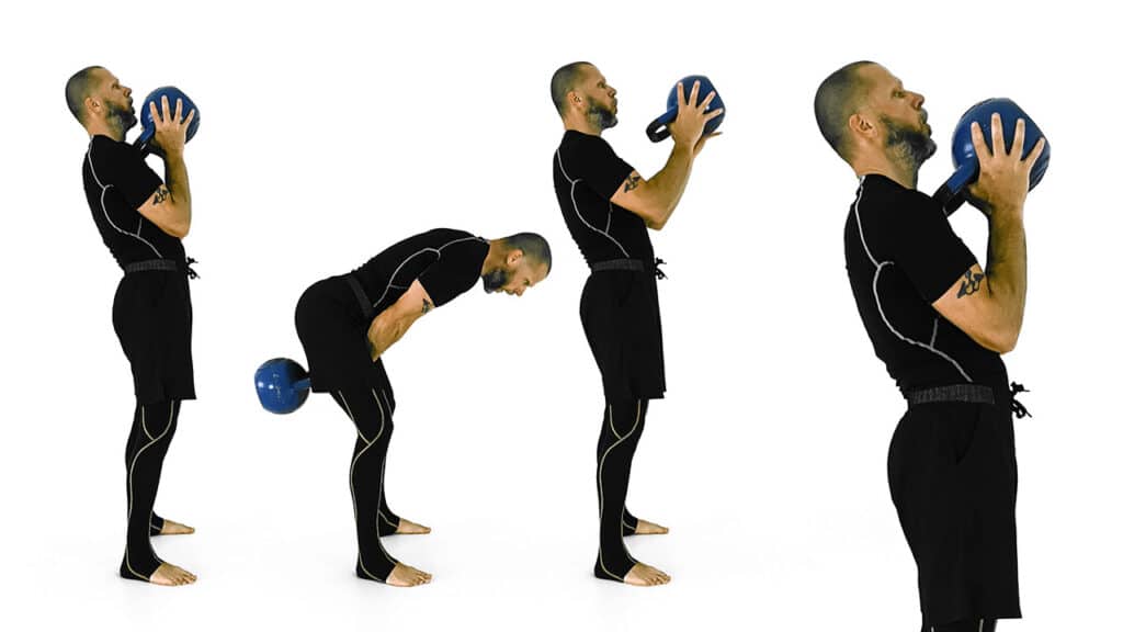 open palm kettlebell clean