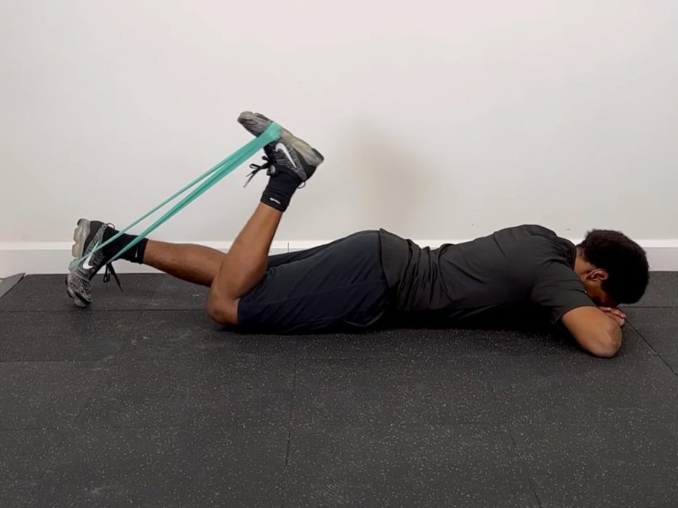 seated band hamstring curl