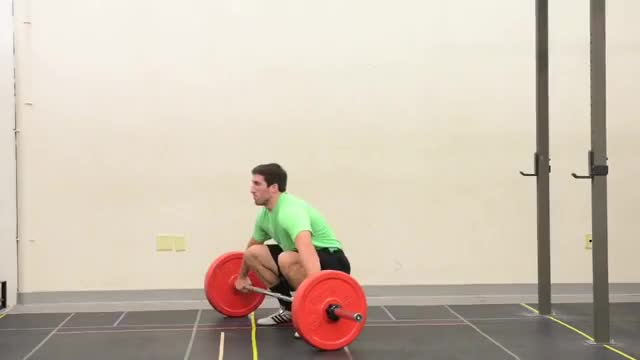 hang snatch - below knees