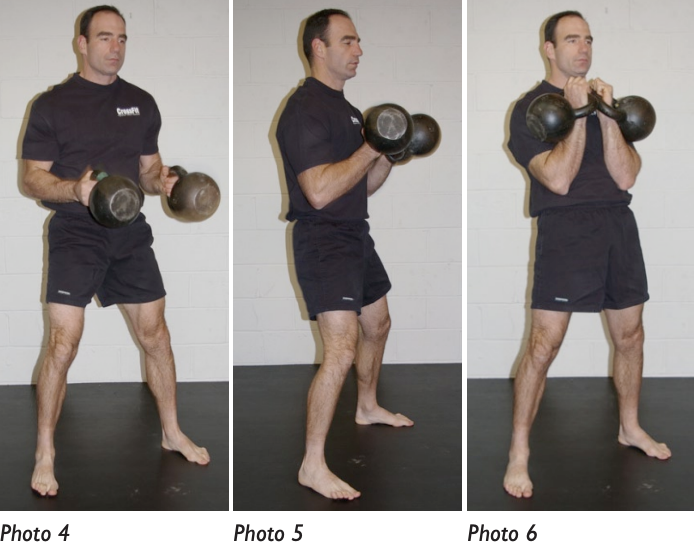 double kettlebell push press