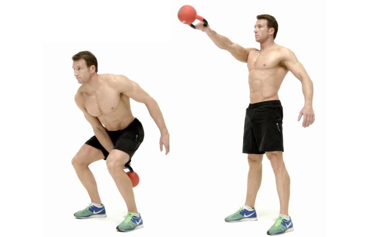 one-arm kettlebell swings