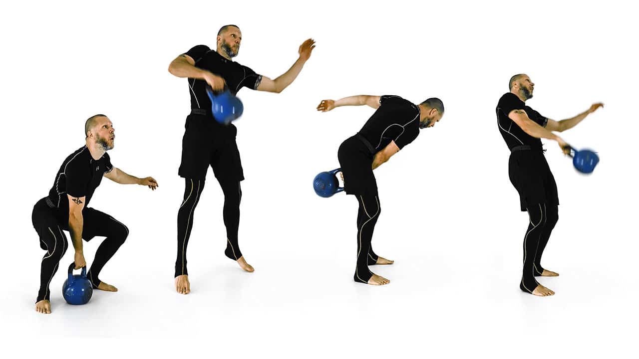one-arm kettlebell snatch