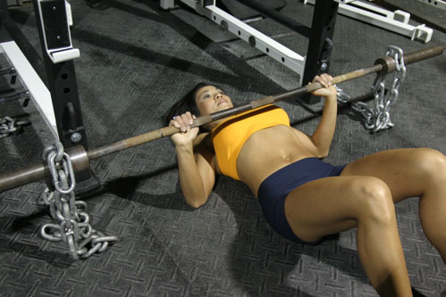 floor press with chains