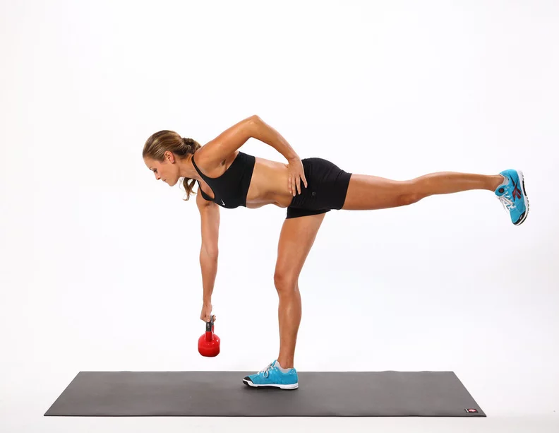kettlebell one-legged deadlift
