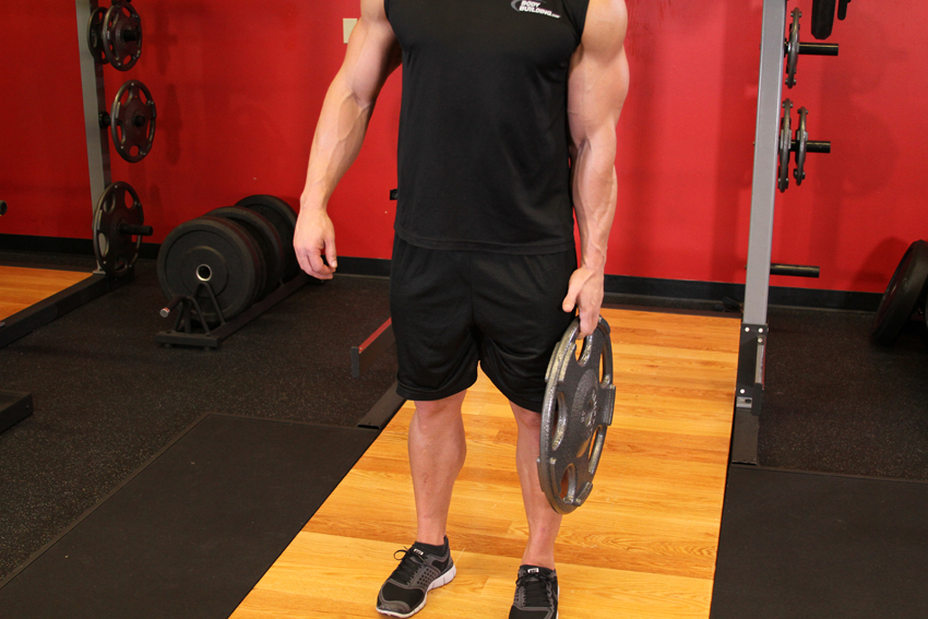 standing olympic plate hand squeeze