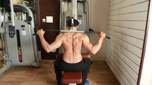 wide-grip pulldown behind the neck
