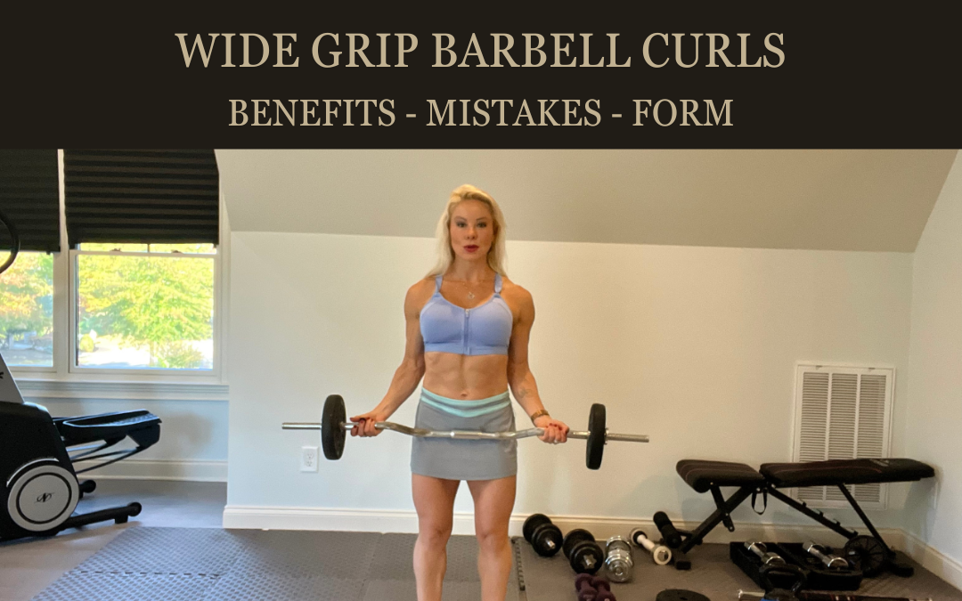 wide-grip standing barbell curl