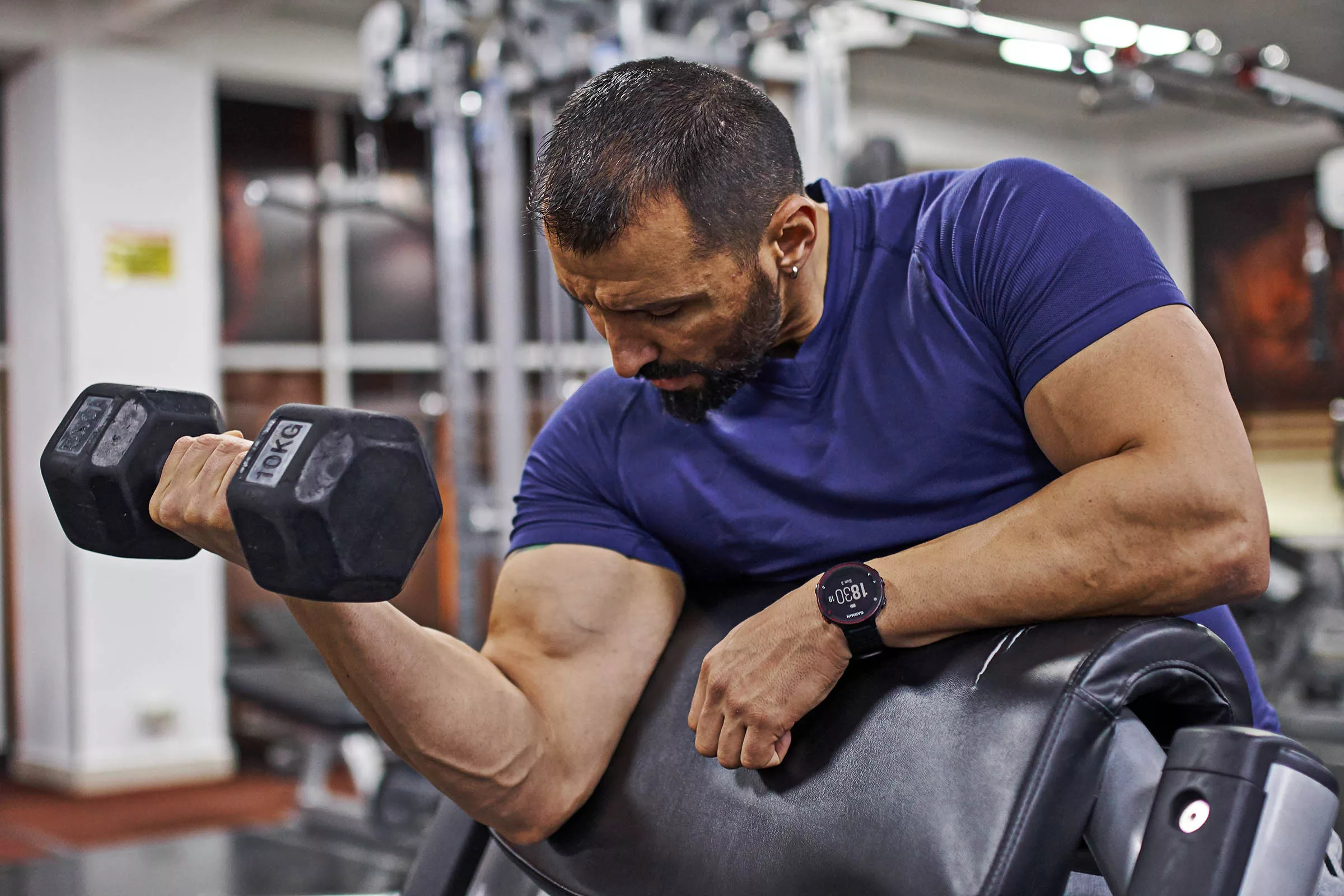 preacher hammer dumbbell curl