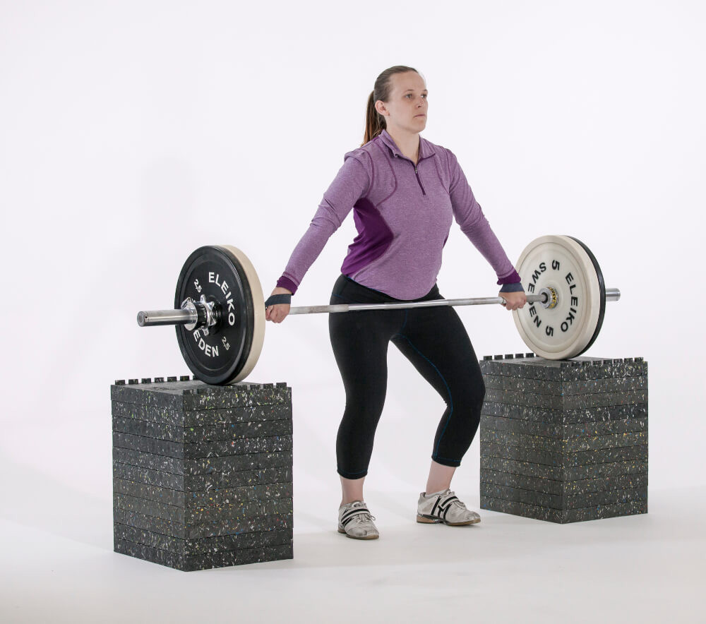 power snatch from blocks